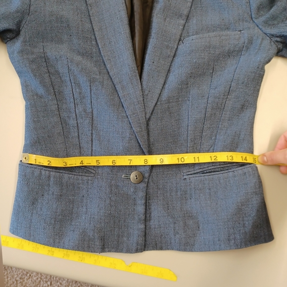 RESTORED 1940s Style Linen Blend Blazer (see measurements!) - Picture 9 of 15